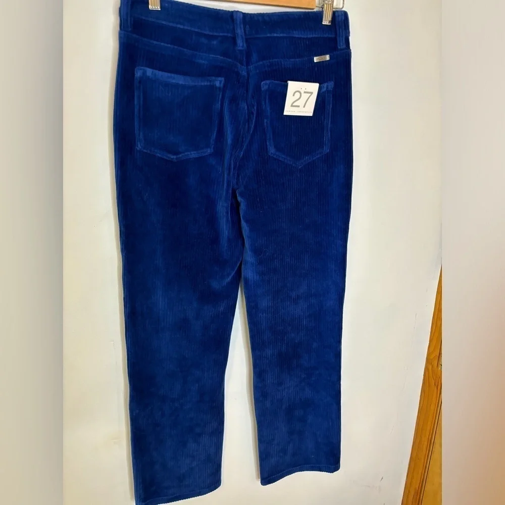 NWT KanCan Blue Loose Leg Corduroy Crop Ankle Pants
